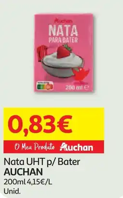 Minipreço Nata UHT p/ Bater AUCHAN promoção