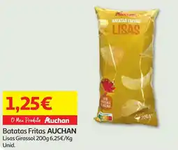 Minipreço Batatas Fritas AUCHAN Lisas Girassol promoção