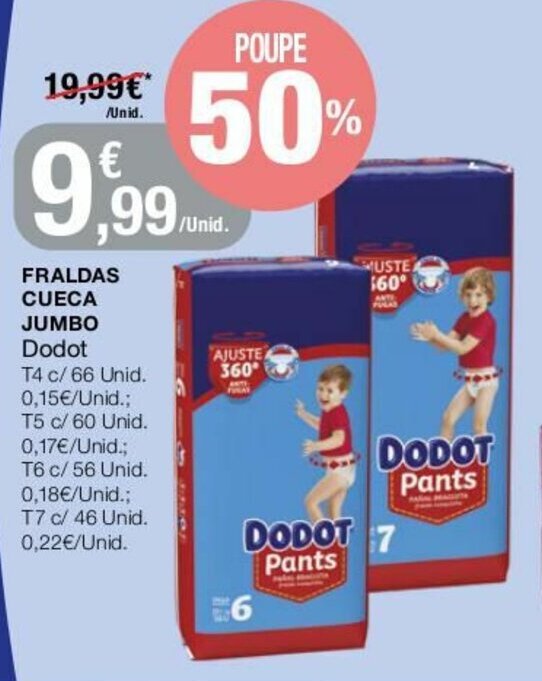 Intermarché Fraldas Cueca Jumbo Dodot promoção