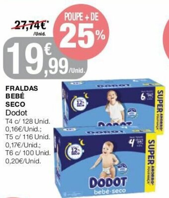 Fraldas Bebé Seco Dodot