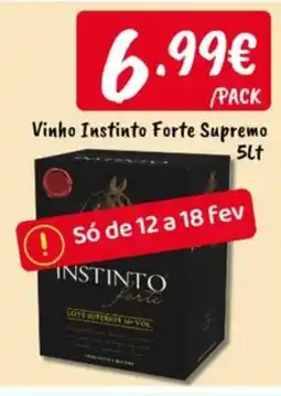 Ponto Fresco Vinho Instinto Forte Supremo promoção