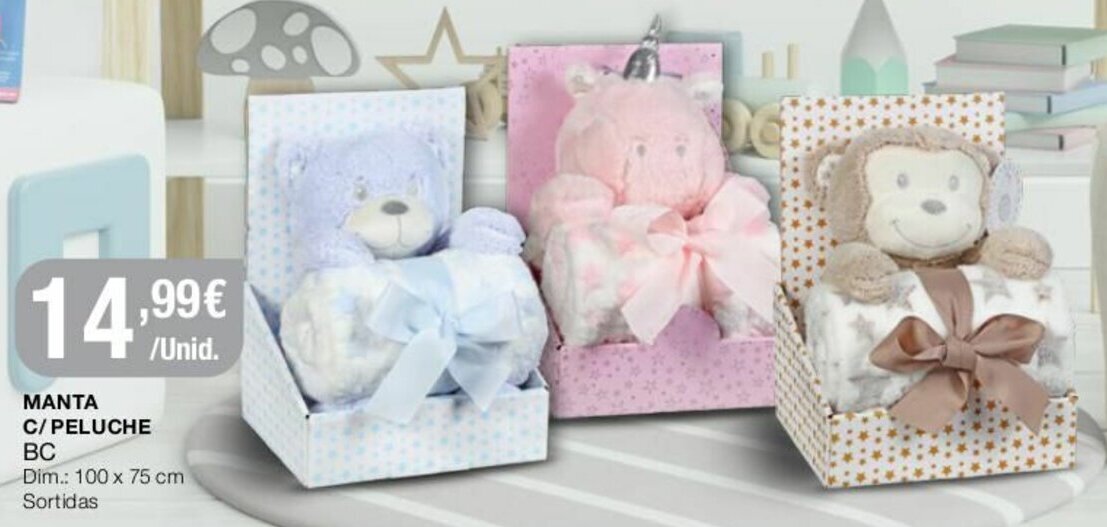 Intermarché Manta c/Peluche BC 100x75cm promoção