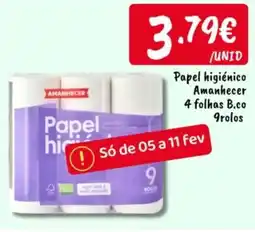 Ponto Fresco Papel higiénico Amanhecer 4 folhas B.co 9rolos promoção