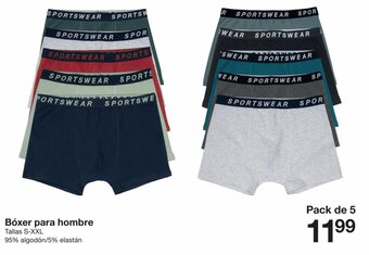 Zeeman Bóxer para Hombre S-XXL promoção