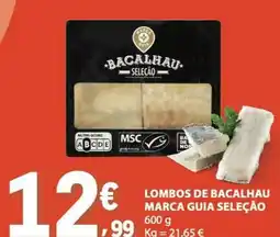E.Leclerc Lombos de bacalhau marca guia seleção promoção