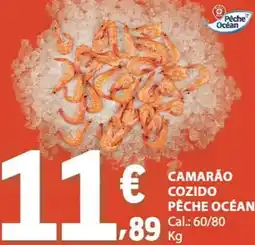 E.Leclerc Camarão cozido pêche océan promoção