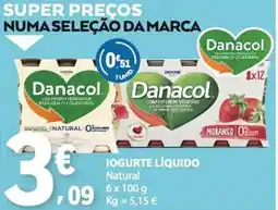 E.Leclerc Iogurte líquido natural danacol promoção