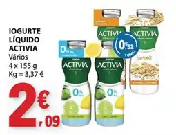 E.Leclerc Iogurte líquido activia promoção