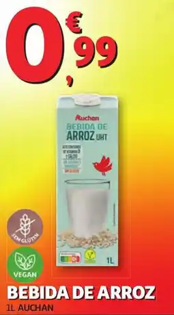 Auchan Bebida de arroz promoção