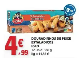 E.Leclerc Douradinhos de peixe estaladiços iglo promoção