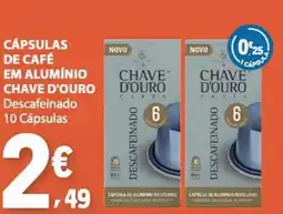 E.Leclerc Cápsulas de café em alumínio chave d'ouro promoção