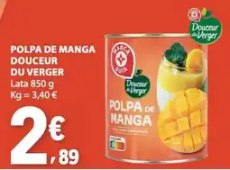E.Leclerc Polpa de manga douceur du verger lata promoção