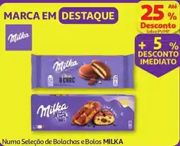 Auchan Numa Seleção de Bolachas e Bolos MILKA promoção