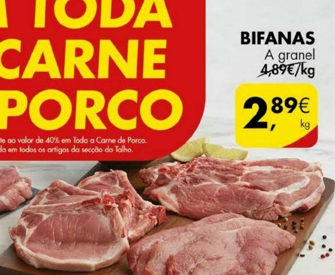 Pingo Doce Carne suína promoção
