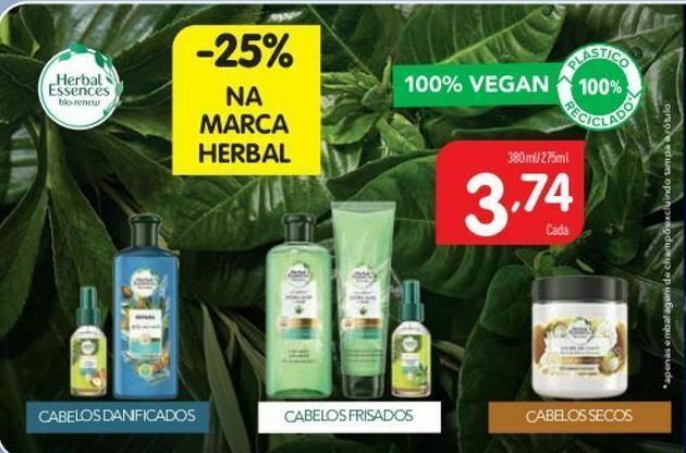 Minipreço Produtos para o cabelo herbal essences promoção