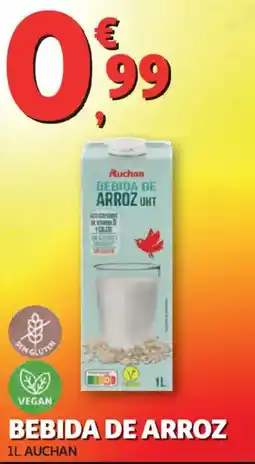 Auchan Bebida de arroz promoção