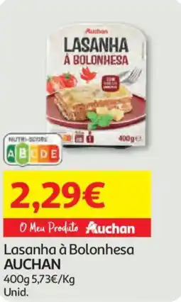 Auchan Lasanha à Bolonhesa AUCHAN promoção