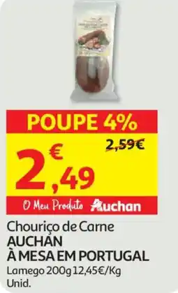Auchan Chouriço de Carne AUCHAN À MESA EM PORTUGAL promoção