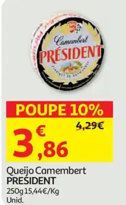 Auchan Queijo Camembert PRESIDENT promoção