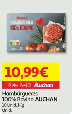 Auchan Hambúrgueres 100% Bovino AUCHAN promoção