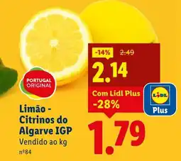 Lidl Limão - Citrinos do Algarve IGP promoção