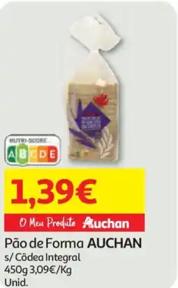 Auchan Pão de Forma AUCHAN s/ Côdea Integral promoção