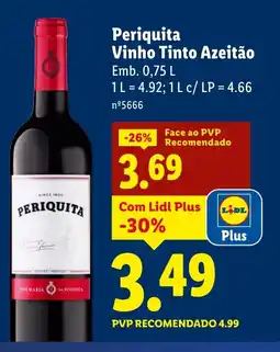 Lidl Periquita Vinho Tinto Azeitão promoção