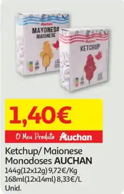 Auchan Ketchup/Maionese Monodoses AUCHAN promoção