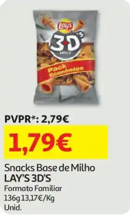 Auchan Snacks Base de Milho LAY'S 3D'S promoção
