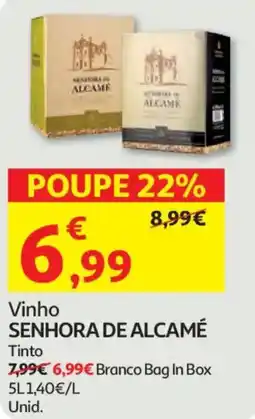 Auchan Vinho SENHORA DE ALCAMÉ promoção