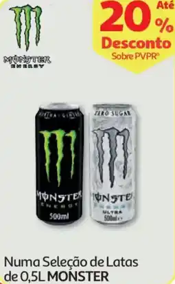 Auchan Numa Seleção de Latas MONSTER promoção