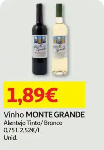 Auchan Vinho MONTE GRANDE promoção