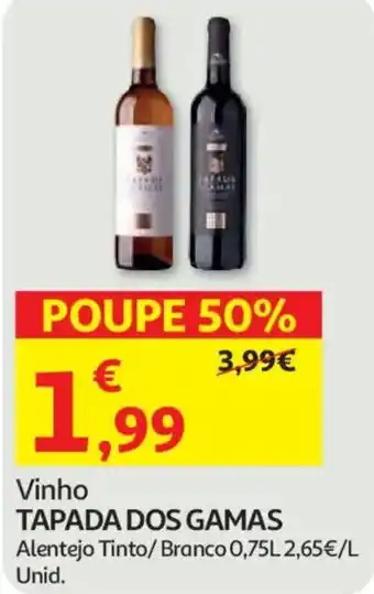 Auchan Vinho TAPADA DOS GAMAS promoção