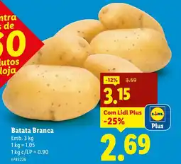 Lidl Batata Branca promoção