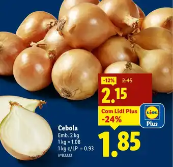 Lidl Cebola promoção