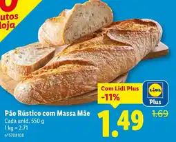 Lidl Pão Rústico com Massa Mãe Cada unid. promoção