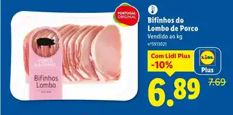 Lidl Bifinhos do Lombo de Porco promoção