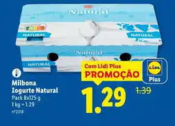 Lidl Milbona Iogurte Natural promoção