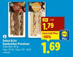 Lidl Select & Go Sanduíches Premium promoção