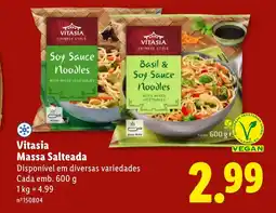 Lidl Vitasia Massa Salteada promoção