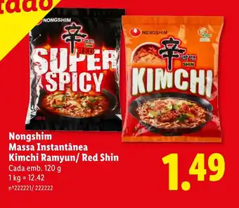 Nongshim Massa Instantânea Kimchi Ramyun/ Red Shin