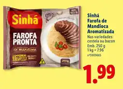 Lidl Sinhá Farofa de Mandioca Aromatizada promoção
