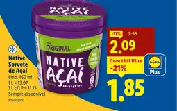 Lidl Native Sorvete de Açaí promoção
