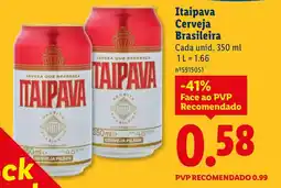 Lidl Itaipava Cerveja Brasileira promoção