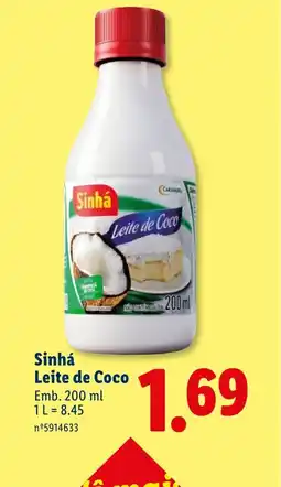 Lidl Sinhá Leite de Coco promoção