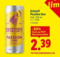 Lidl Eristoff Passion Star promoção