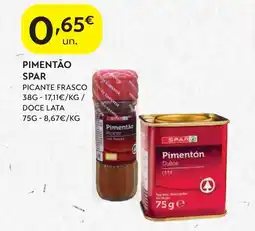 Spar Pimentão spar promoção