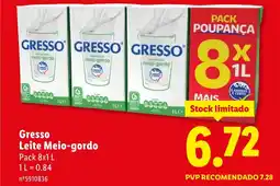 Lidl Gresso Leite Meio-gordo promoção