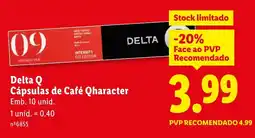 Lidl Delta Q Cápsulas de Café Qharacter promoção