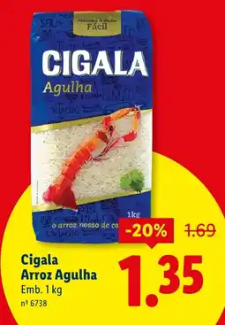 Lidl Cigala Arroz Agulha promoção